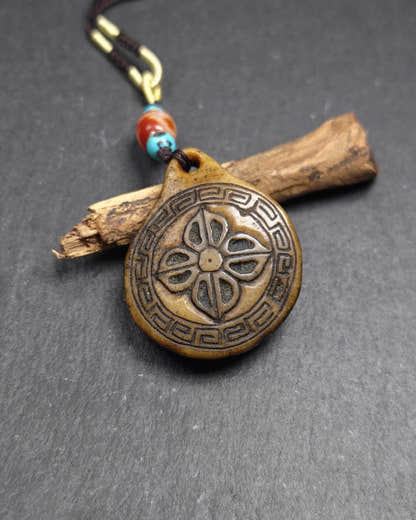 Authentic Kapala Amulet - Cross Vajra Charm - Tibetan Protective Pendant - Decad - Tibetan Buddhist amulet, view 4