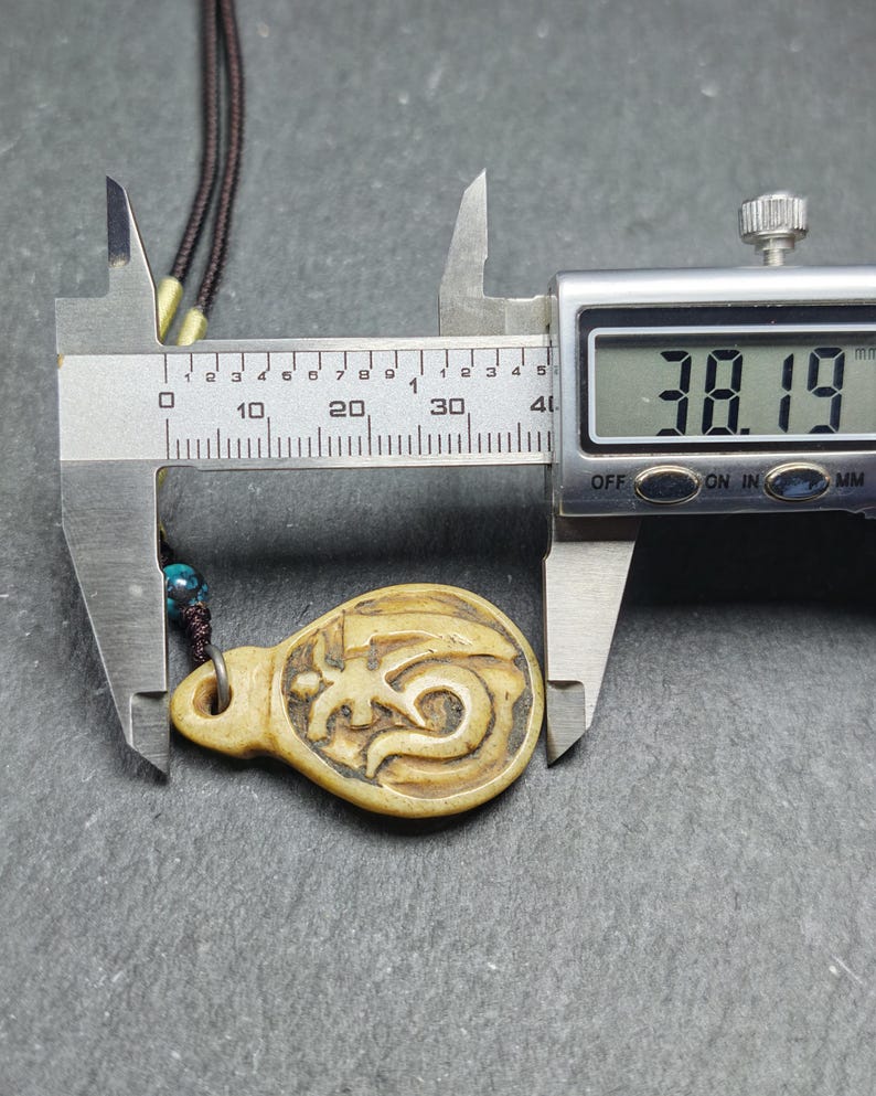 Antique Kapala Amulet - OM Letter - 45mm × 31mm - 40 Years Old