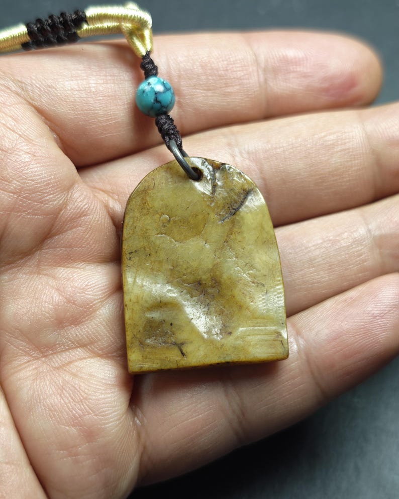 Antique Kapala Amulet Tenfold Auspicious Diagram - 35mm × 26mm