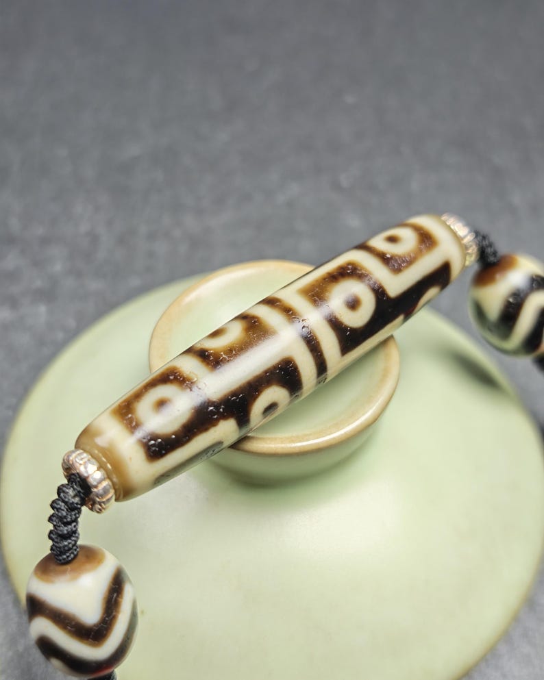 Antique 12 Eyes Dzi Bead Necklace | 54*12mm