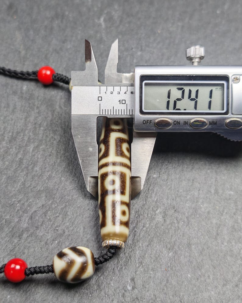 Antique 12 Eyes Dzi Bead Necklace | 54*12mm