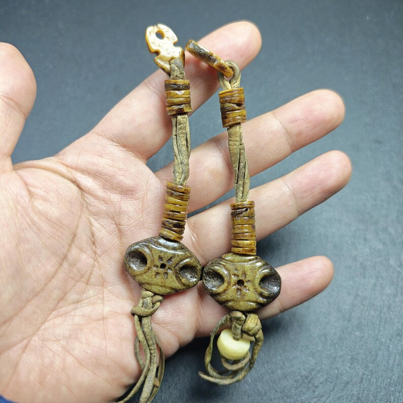 Authentic Old Kapala Prayer Bead Counters - 9mm