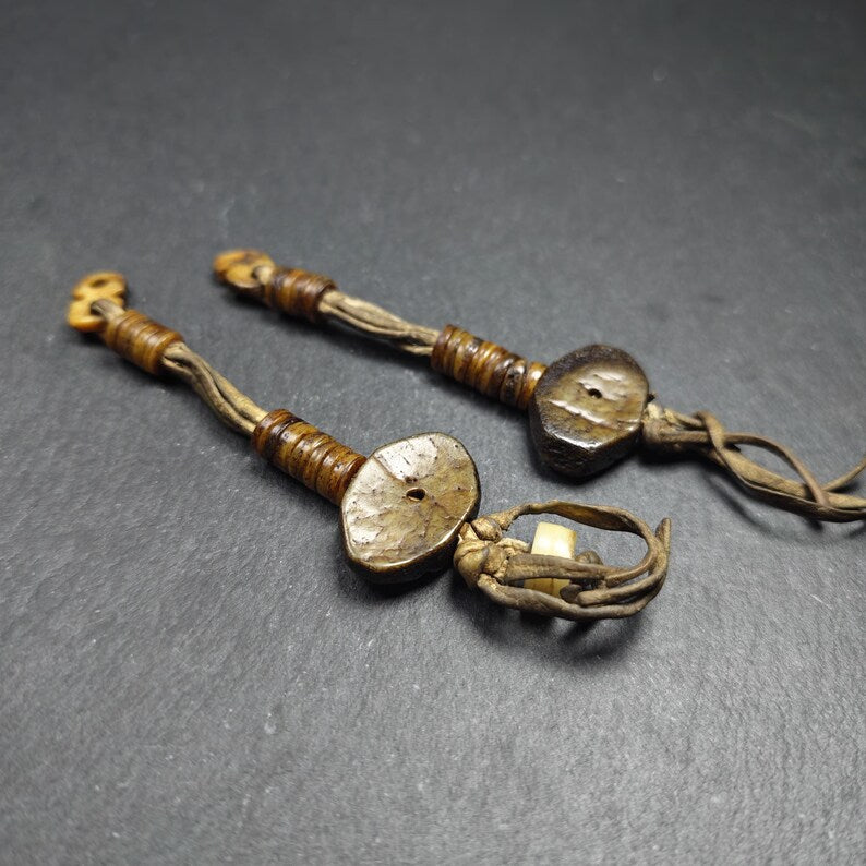 Authentic Old Kapala Prayer Bead Counters - 9mm