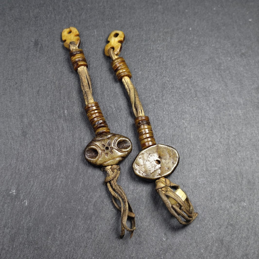 Authentic Old Kapala Prayer Bead Counters - 9mm