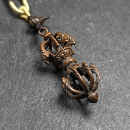 Tibetan Vajra Amulet - Protective Charm - 47×16mm