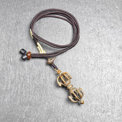 Tibetan Vajra Amulet - Protective Charm - 47×16mm