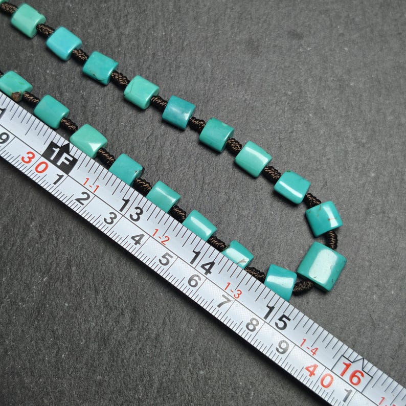 Turquoise Beads Necklace for Woman 40cm Length