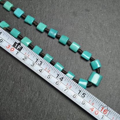 Turquoise Beads Necklace for Woman 40cm Length