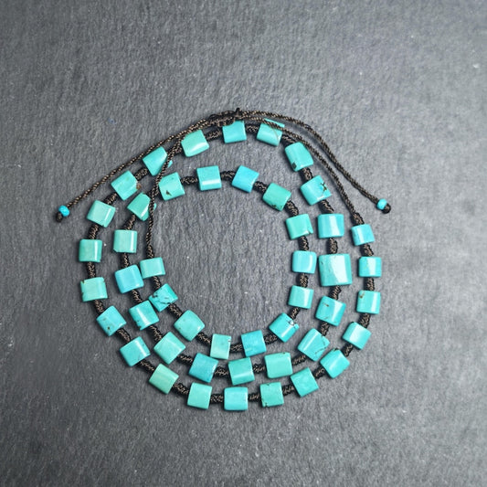 Turquoise Beads Necklace for Woman 40cm Length