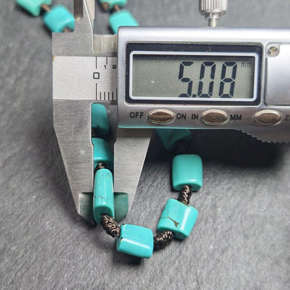 Turquoise Beads Necklace for Woman 40cm Length