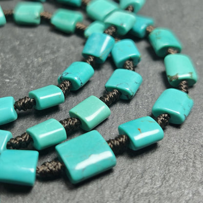Turquoise Beads Necklace for Woman 40cm Length