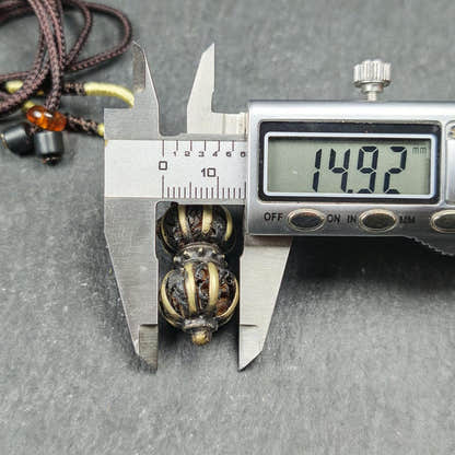Vajra Amulet Tibetan Protective Charm with Consecration Filled 35*15mm - Tibetan Buddhist amulet, view 9