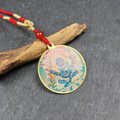 Chakrasamvara + Mahakala Amulet (Double Sided ) 34mm