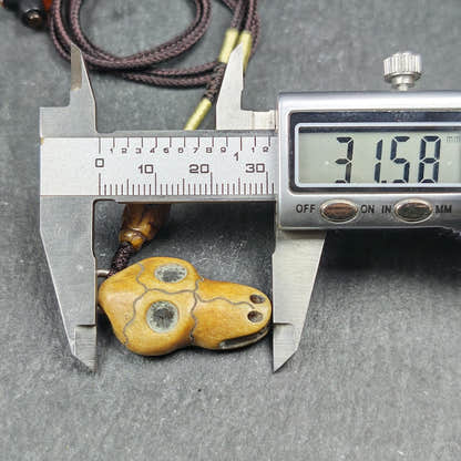 Bird Skull Amulet - Beak Mask Pendant - 31 - Tibetan Buddhist amulet, view 9