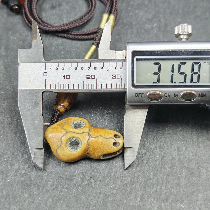 Bird Skull Amulet - Beak Mask Pendant - 31 - Tibetan Buddhist amulet, view 9