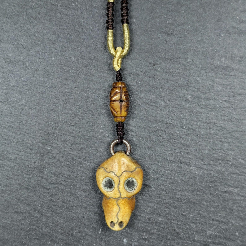 Bird Skull Amulet - Beak Mask Pendant - 31 - Tibetan Buddhist amulet, view 8
