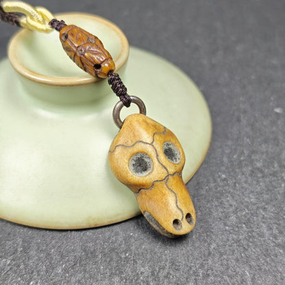 Bird Skull Amulet - Beak Mask Pendant - 31×20×9mm