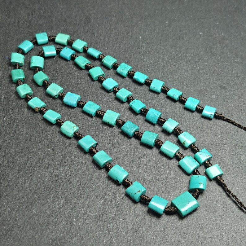 Turquoise Beads Necklace for Woman 40cm Length