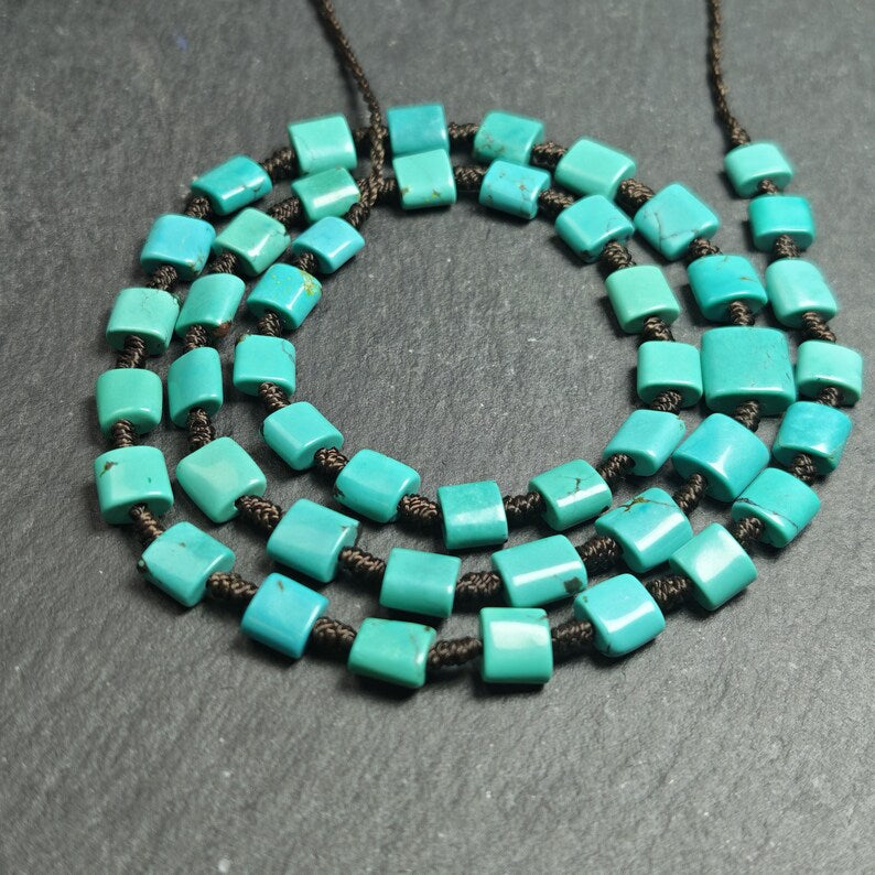 Turquoise Beads Necklace for Woman 40cm Length