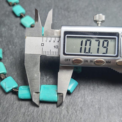 Turquoise Beads Necklace for Woman 40cm Length