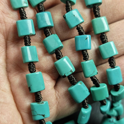 Turquoise Beads Necklace for Woman 40cm Length