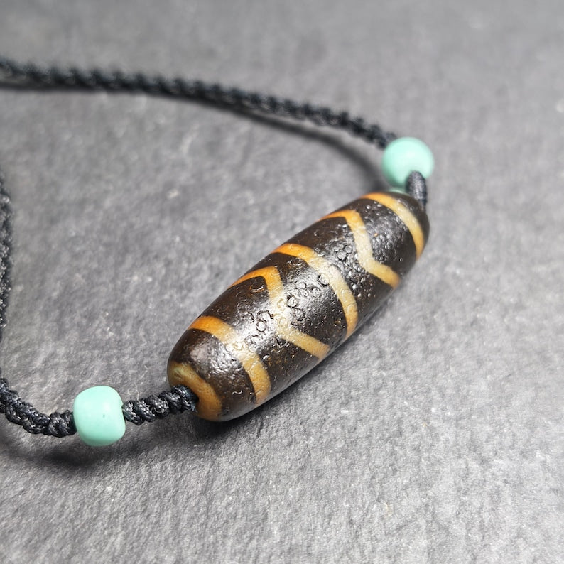 Authentic Wave Totem Dzi Clavicle Chain | 39*13mm