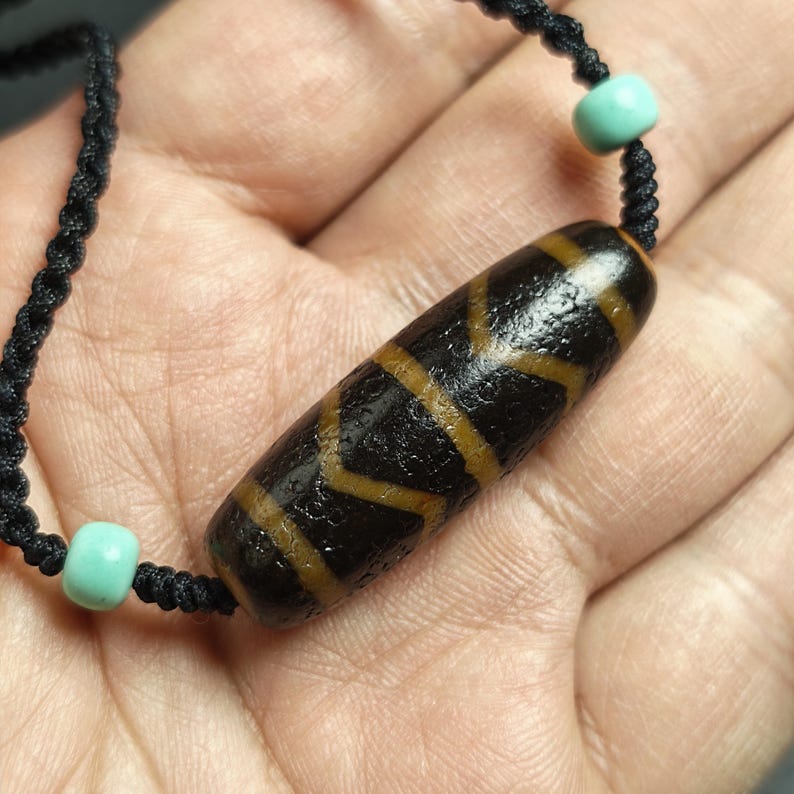 Authentic Wave Totem Dzi Clavicle Chain | 39*13mm