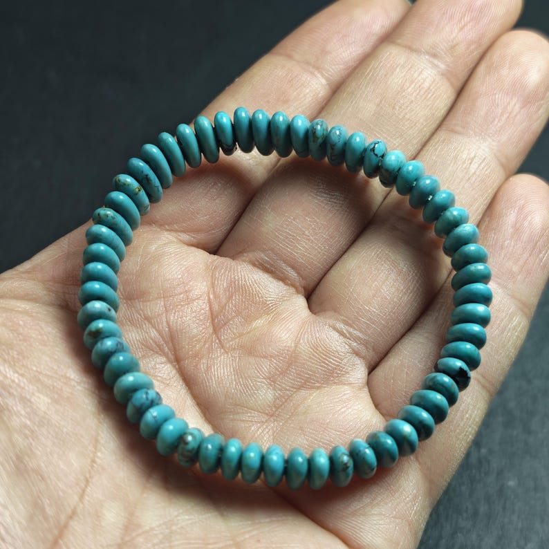 Turquoise Bracelet - Old Tibetan Wrist Mala - Tibetan Buddhist mala beads, view 10