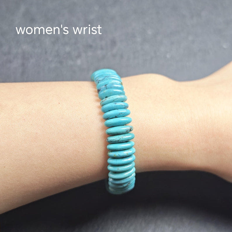 Turquoise Bracelet - Old Tibetan Wrist Mala - Tibetan Buddhist mala beads, view 7