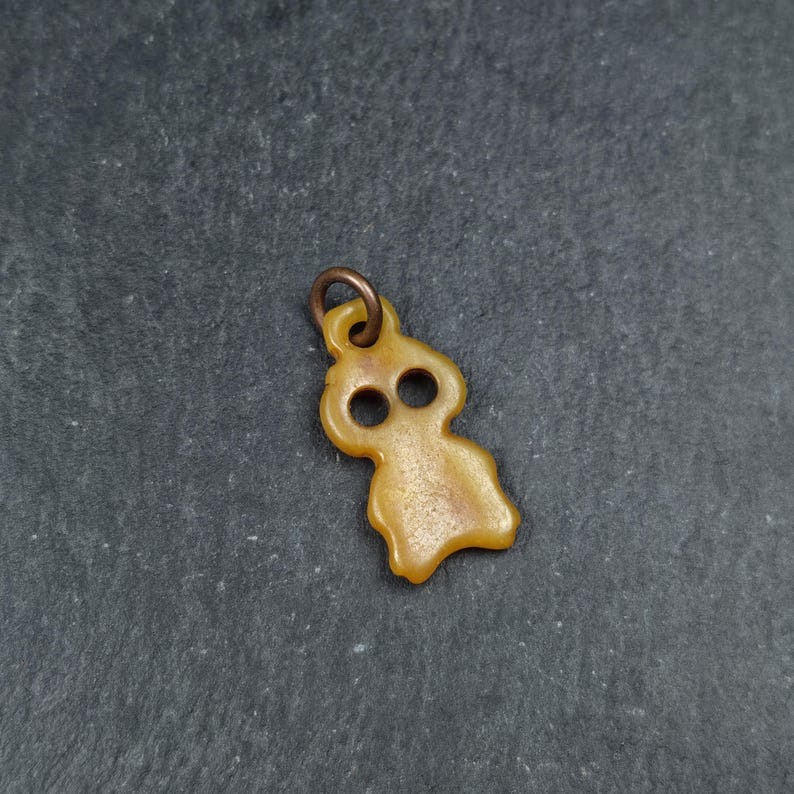 Skull Pendant - Yak Bone Carved Tibetan Amulet - 30 - Tibetan Buddhist amulet, view 4