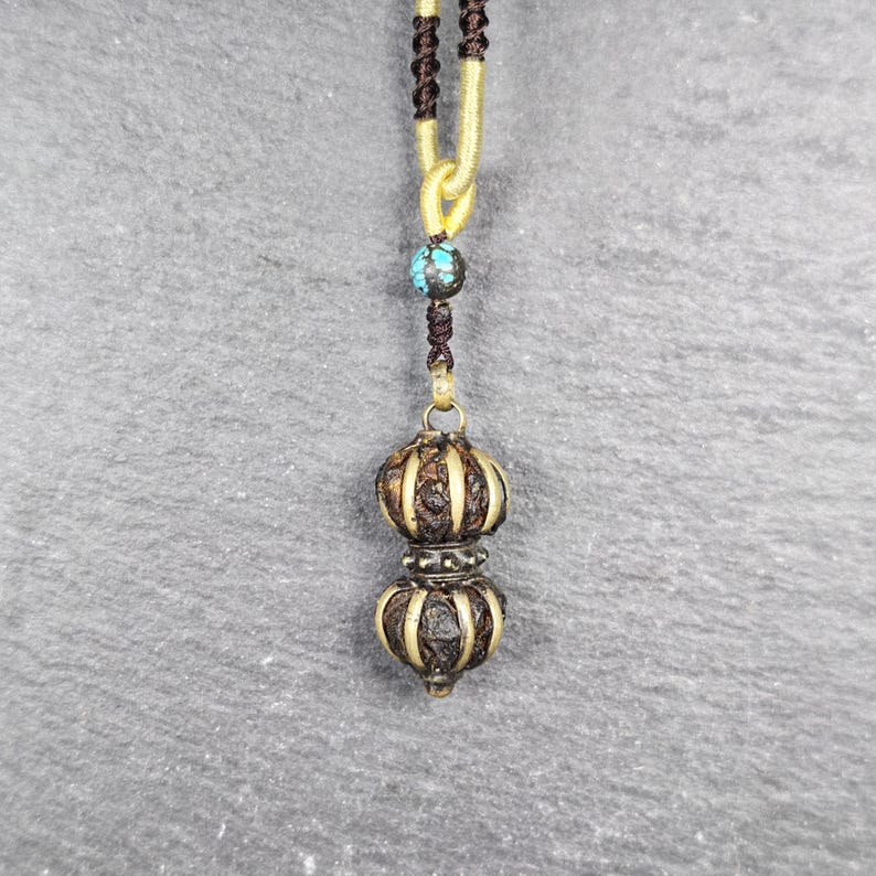 Vajra Amulet Tibetan Protective Charm with Consecration Filled 35*15mm