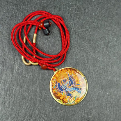 Yamantaka Amulet Vintage Tibetan Amulet 34mm