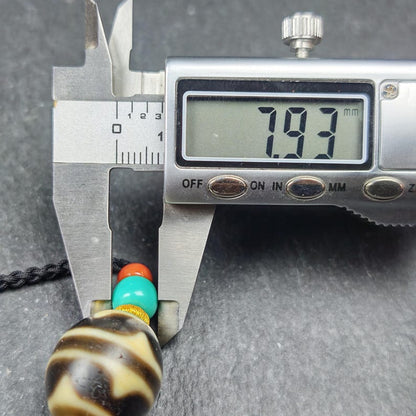 Tiger Tooth Dzi Bead Necklace | Tibetan Dzi Amulet | Protection Charm | 20*18mm Gandhanra-ART