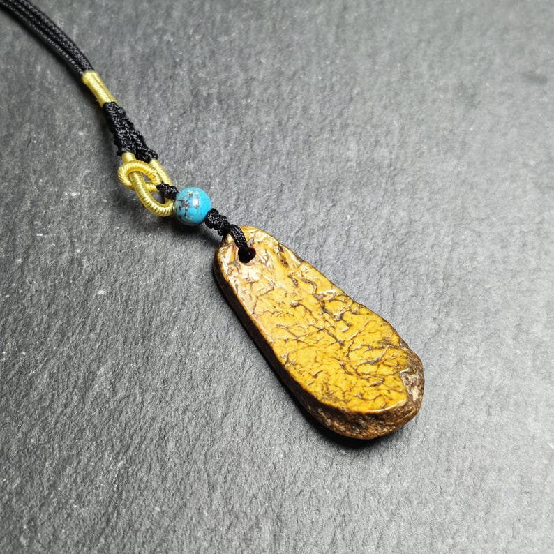 Antique Shield-shaped Kapala Amulet - 46mm × 20mm - Decades Old Gandhanra-ART