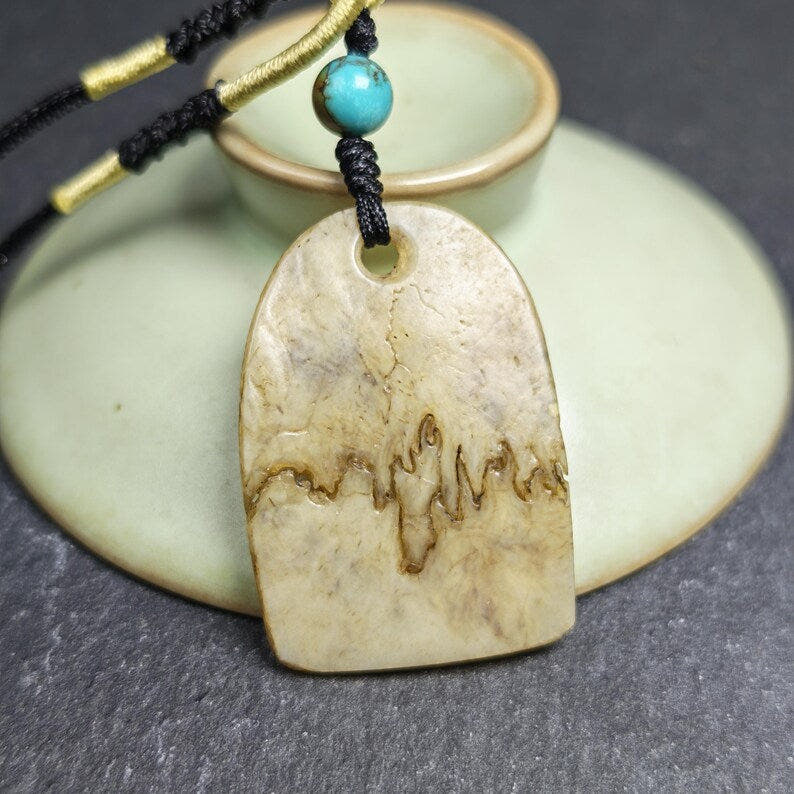 Original Kapala Amulet - Gandhanra Old Tibetan Protective Charm - 37mm - Tibetan Buddhist amulet, view 5