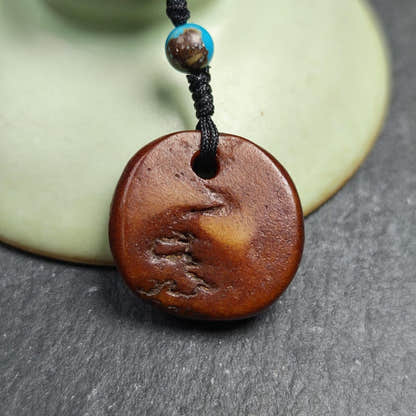 Antique Triangle Kapala Amulet 44mm - Tibetan Buddhist amulet, view 7