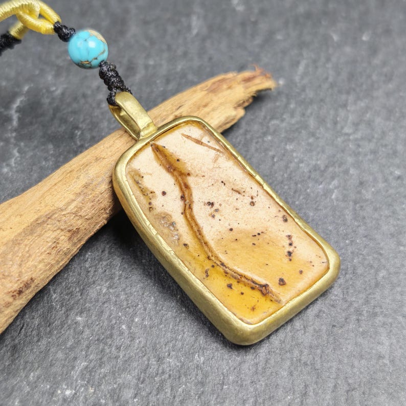 Antique Shield-shaped Kapala Amulet - 40mm × 24mm - Decades Old Gandhanra-ART