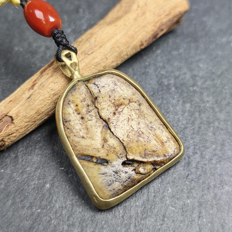 Shield-shaped Kapala Amulet - 33mm - Tibetan Buddhist amulet, view 6