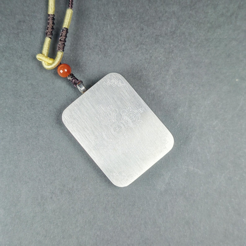 Hand-Painted Manjusri Locket Amulet - Tibetan Gau Box Pendant