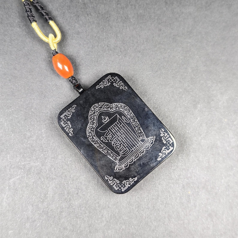 Hand-Painted Chenrezig Locket Thangka - Tibetan Gau Box Amulet