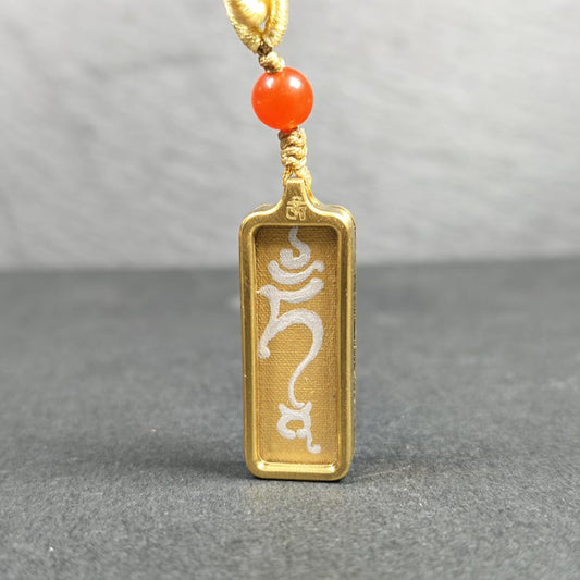 Hand-Painted Green Tara's Seed Syllable Tam Locket