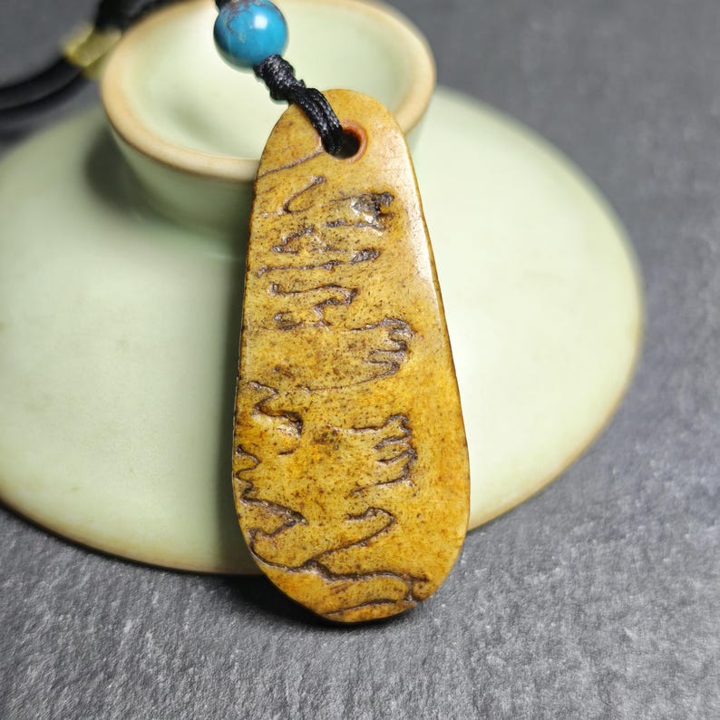 Antique Shield-shaped Kapala Amulet - 46mm × 20mm - Decades Old Gandhanra-ART