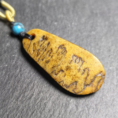 Antique Shield-shaped Kapala Amulet - 46mm × 20mm - Decades Old Gandhanra-ART