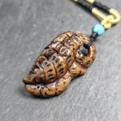 Antique Scorpion-shaped Kapala Amulet - 39mm - Tibetan Buddhist amulet, view 7