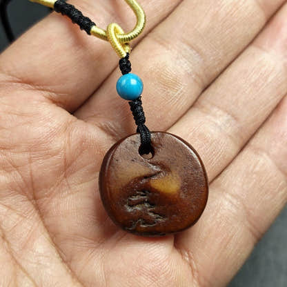 Antique Triangle Kapala Amulet 44mm - Tibetan Buddhist amulet, view 9