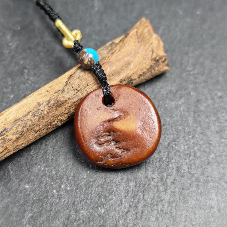 Antique Triangle Kapala Amulet 44mm - Tibetan Buddhist amulet, view 5