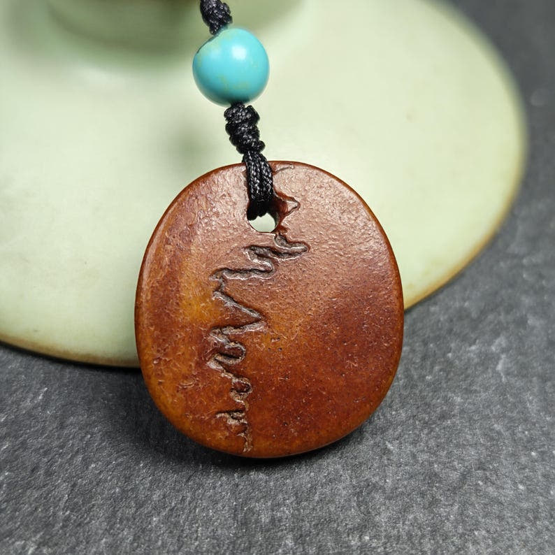 Antique Kapala Amulet - Gandhanra Old Tibetan Protective Charm - 24mm - Decades  - Tibetan Buddhist amulet, view 7