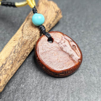 Antique Kapala Amulet - Gandhanra Old Tibetan Protective Charm - 24mm - Decades  - Tibetan Buddhist amulet, view 6