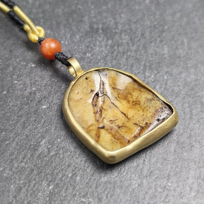 Antique Shield-shaped Kapala Amulet 36mm × 31mm Decades Old Gandhanra-ART