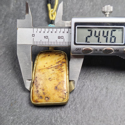 Antique Shield-shaped Kapala Amulet - 40mm × 24mm - Decades Old Gandhanra-ART